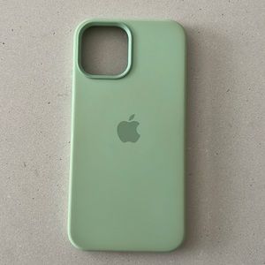iPhone 12 Pro Max silicone case mint green